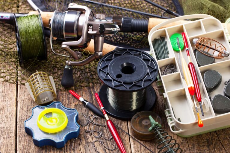 Different types of fly fishing accessories.