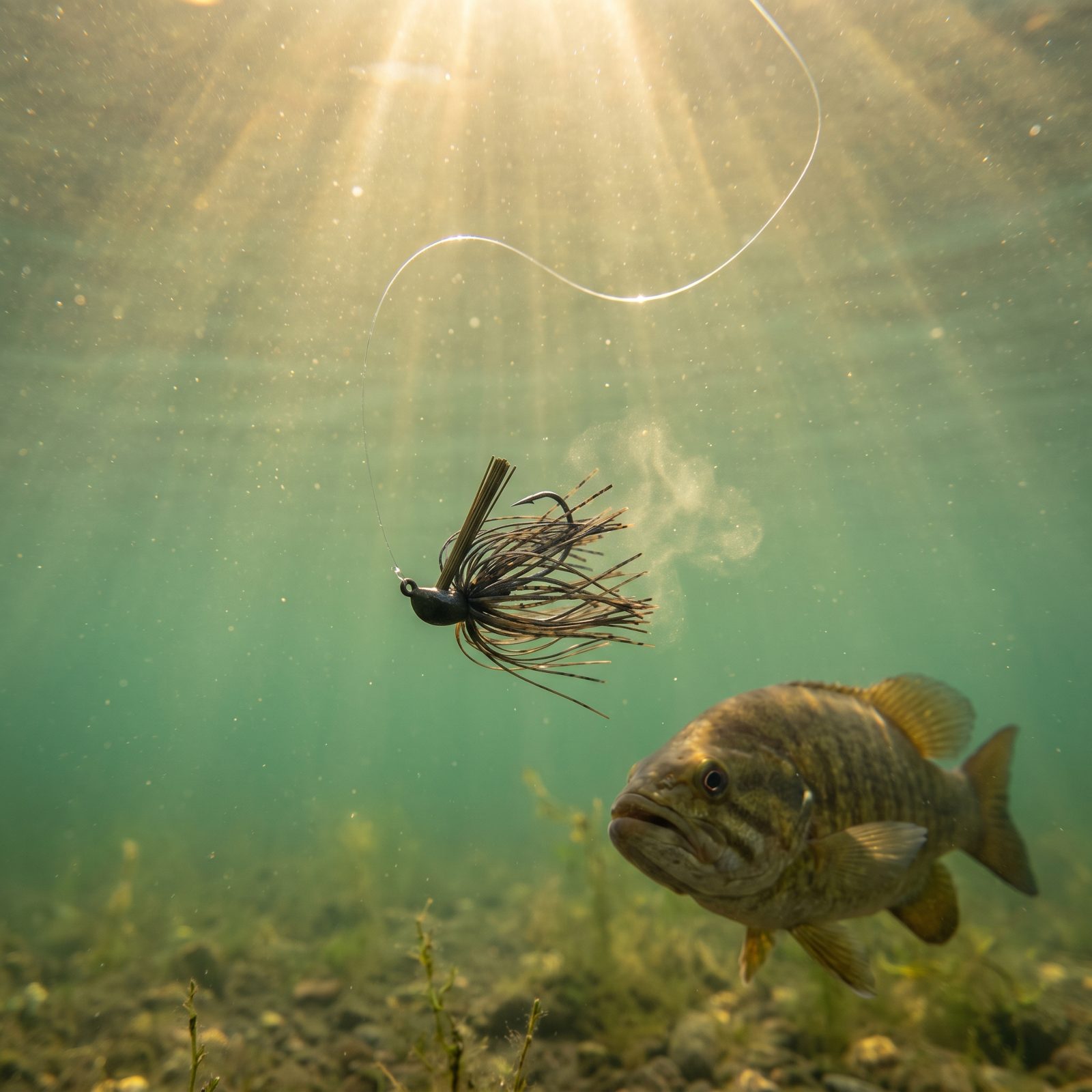 Add One Small Twitch While the Bait Falls on Slack Line
