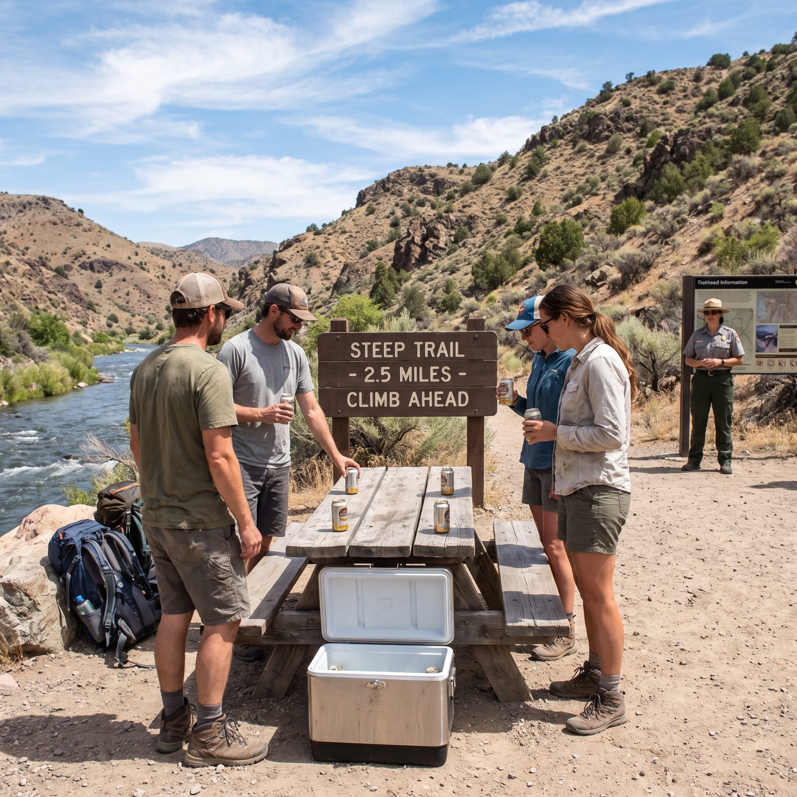 Alcohol Appears Before a Difficult Hike or Water Activity