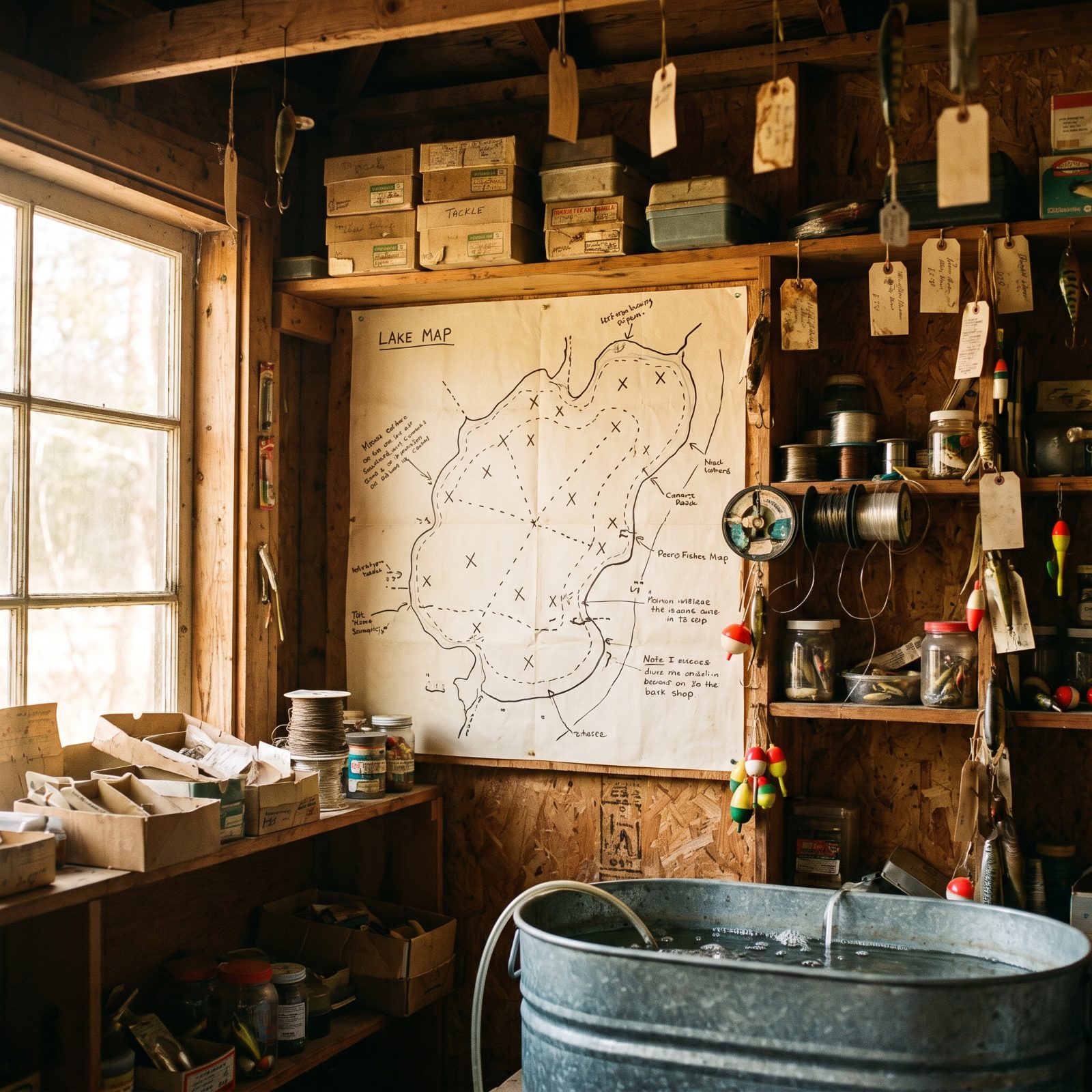 Bait Shops Had Hand-Drawn Lake Maps on the Wall
