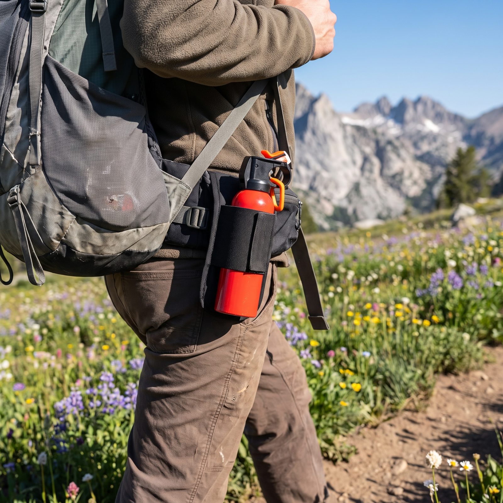Bear Spray Rides in a Reachable Holster, Never Inside the Pack