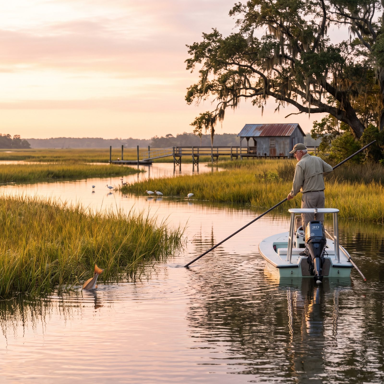 Beaufort, South Carolina, Redfish in the Lowcountry Marshes