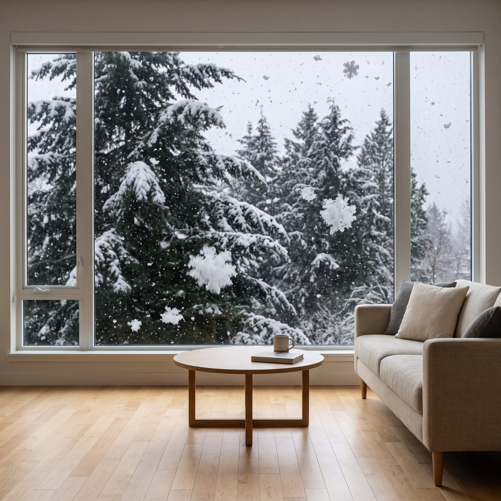 Big Clumped Snowflakes Falling Mean the Air Is Right Around Freezing