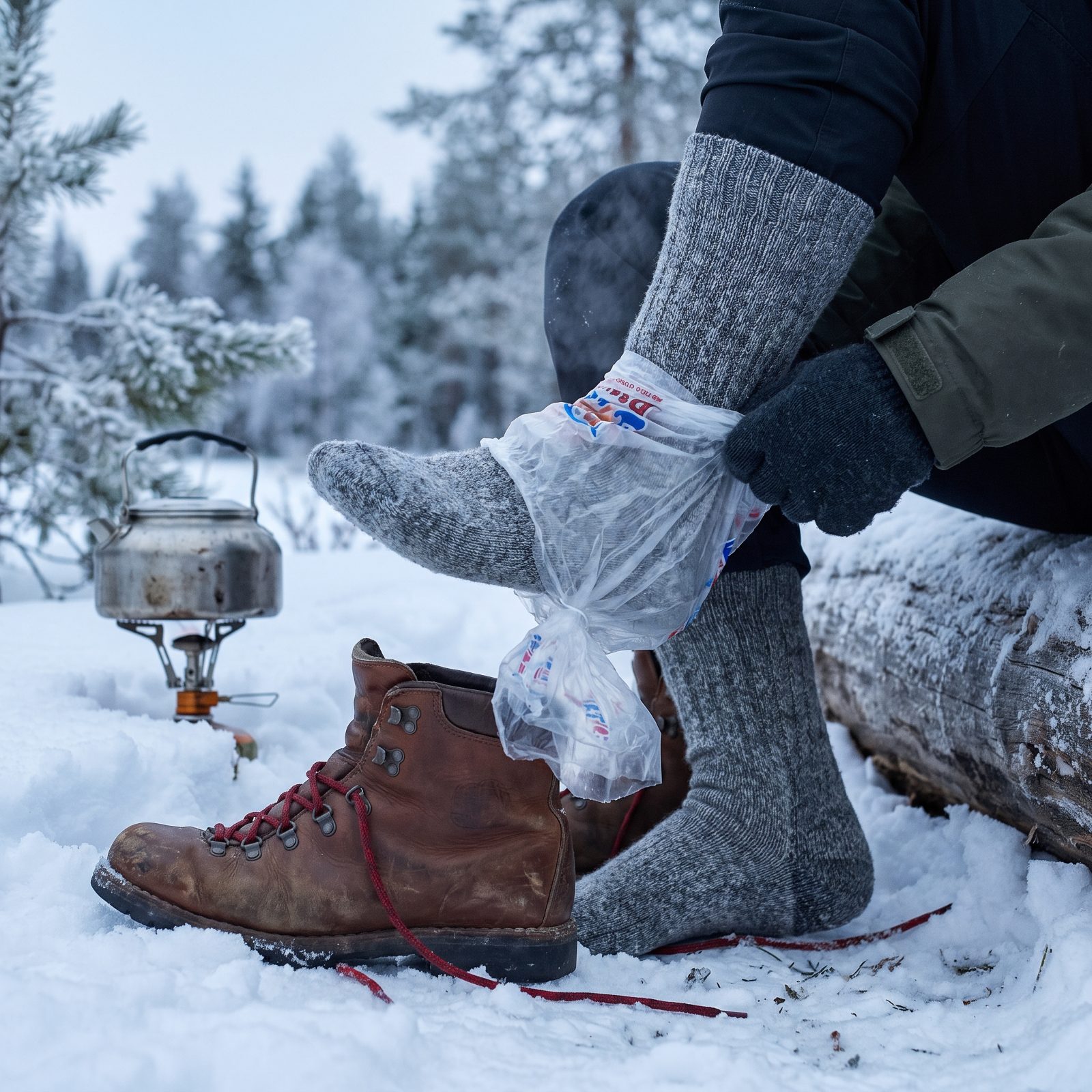Bread Bags That Turn Into Vapor-Barrier Socks