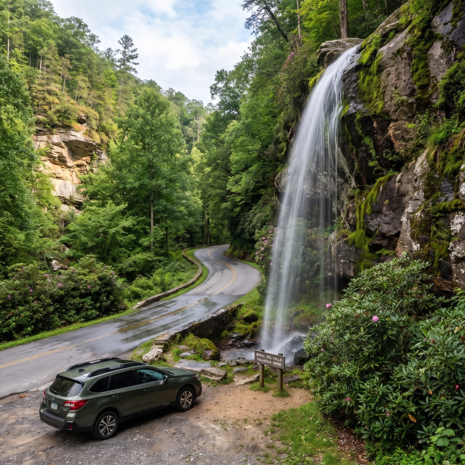 Bridal Veil Falls, The Drive-Up Classic Near Highlands