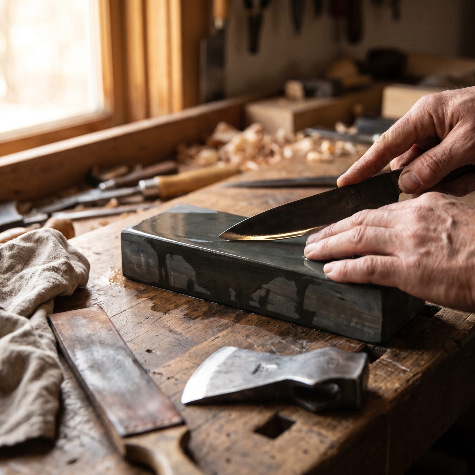 Bringing a Dull Blade Back to Life on a Whetstone