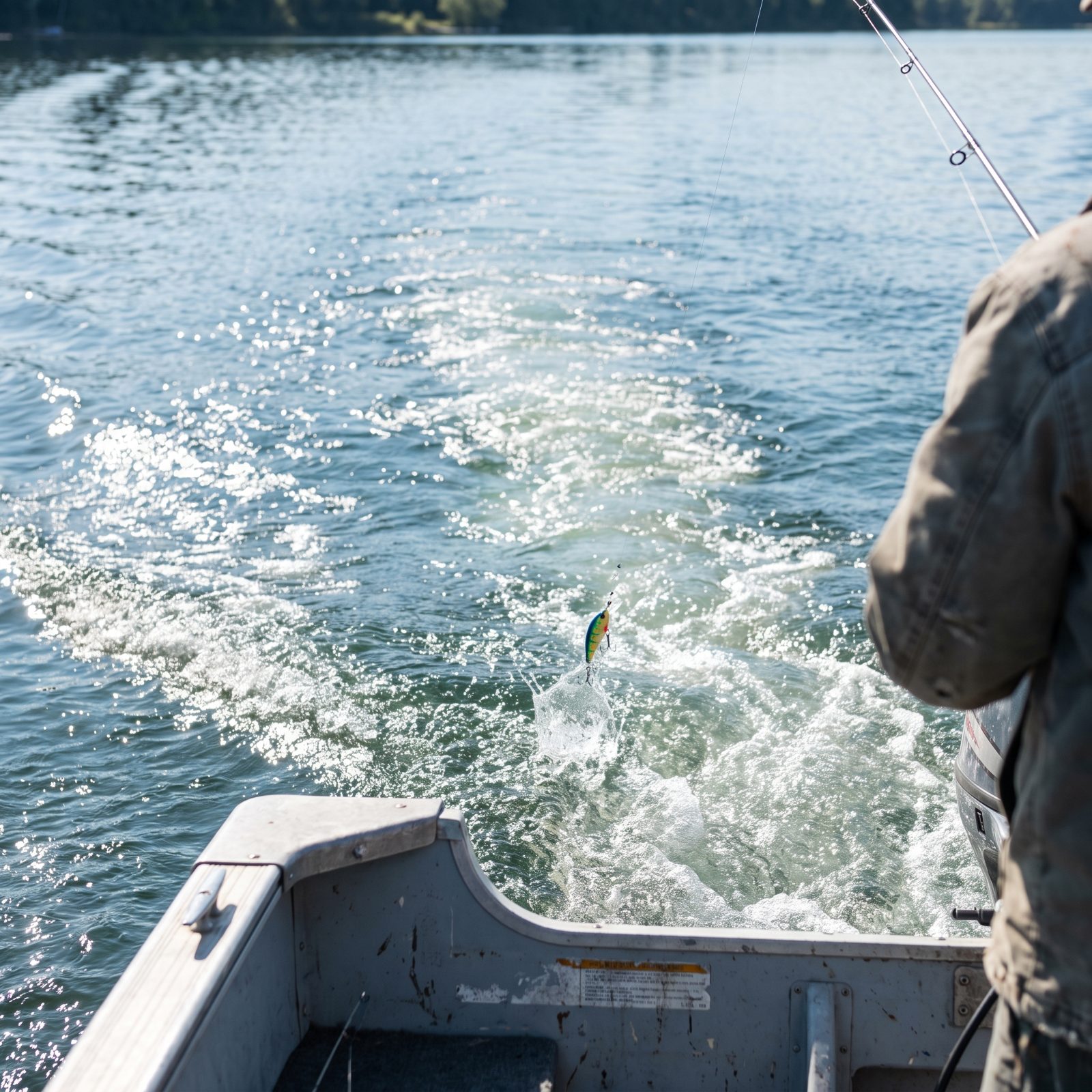 Cast Back Into the Boat's Fading Wake to Find Stirred-Up Forage