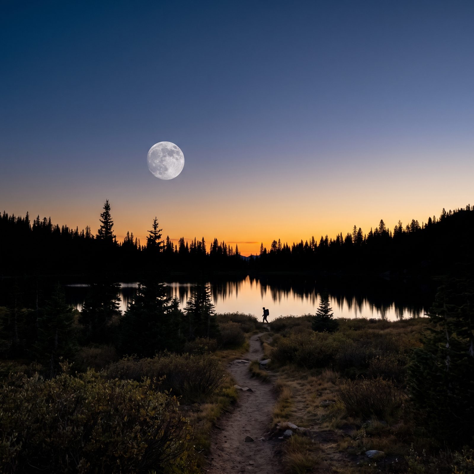 Check Moonrise Before an Evening Walk