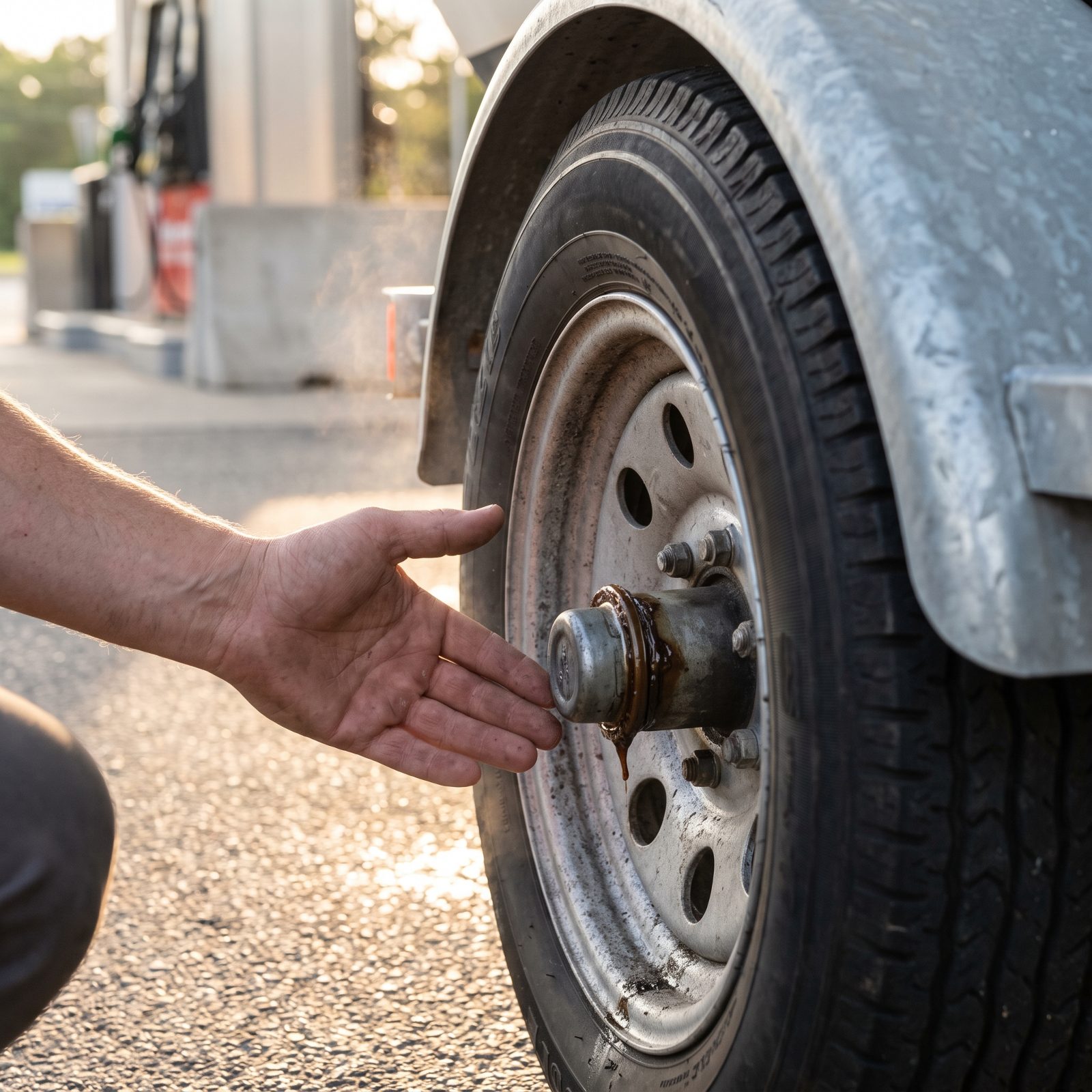 Check Trailer-Hub Temperature by Hand at Every Fuel Stop