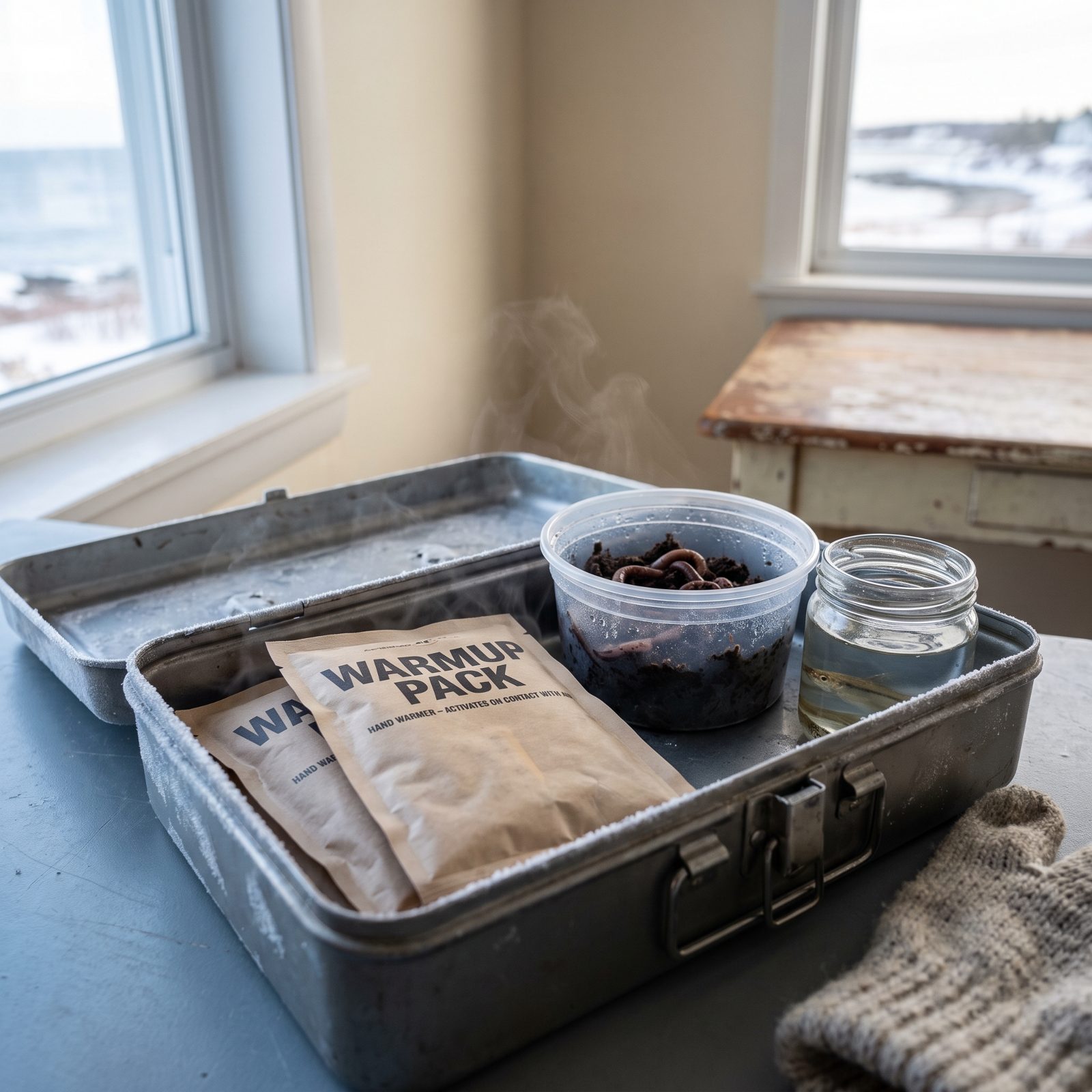 Chemical Hand Warmers for Keeping Bait From Freezing