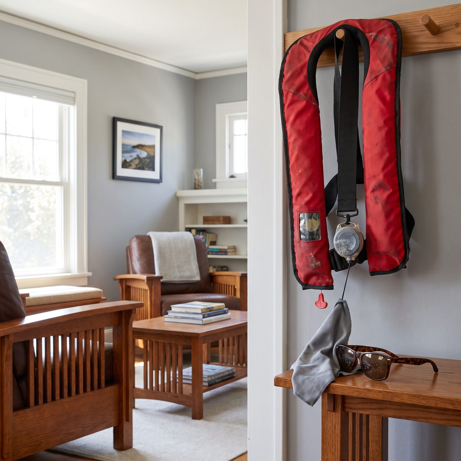 Clip a Retractable Microfiber Lens Cloth to the PFD