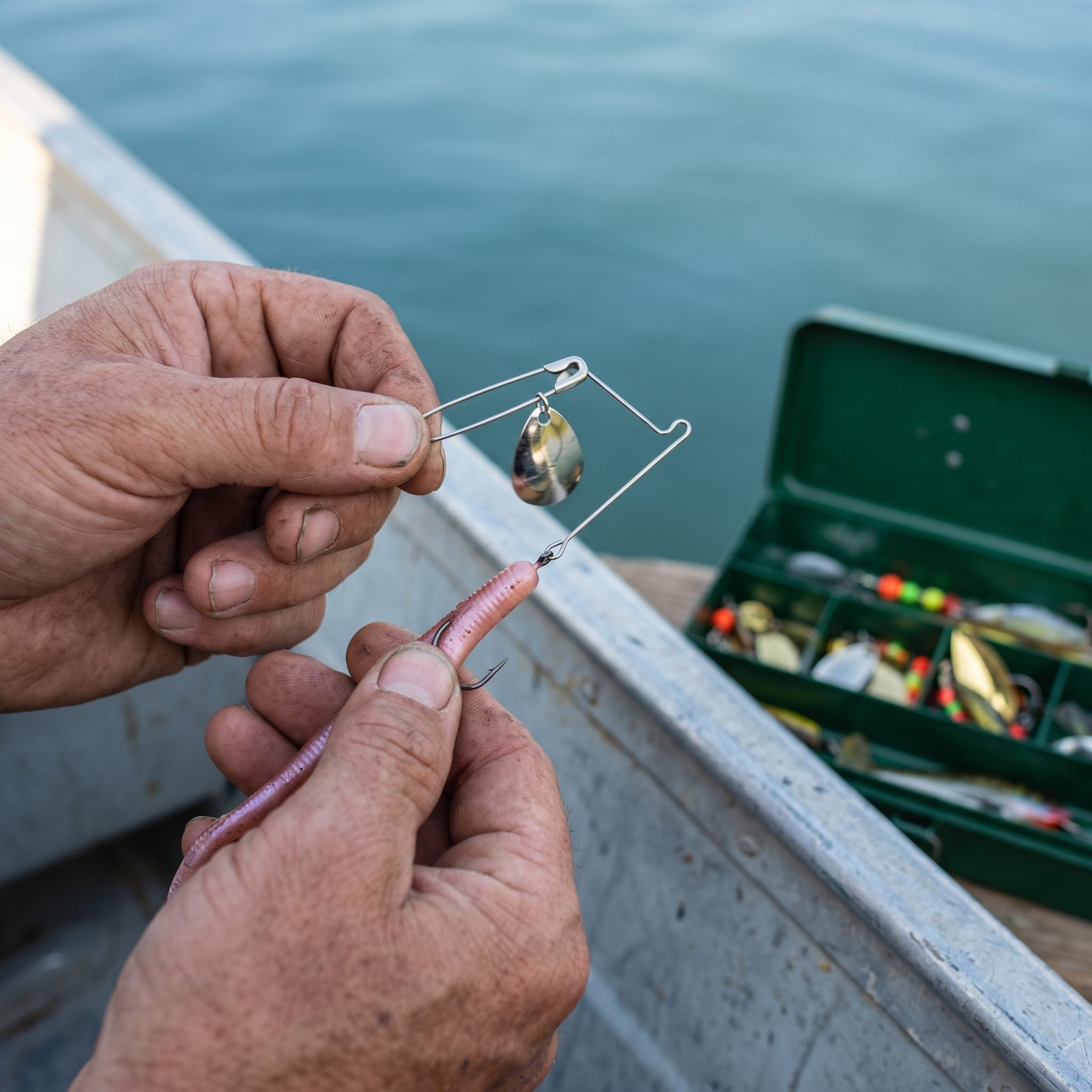 Clip a Small Safety-Pin Spinner Ahead of a Worm