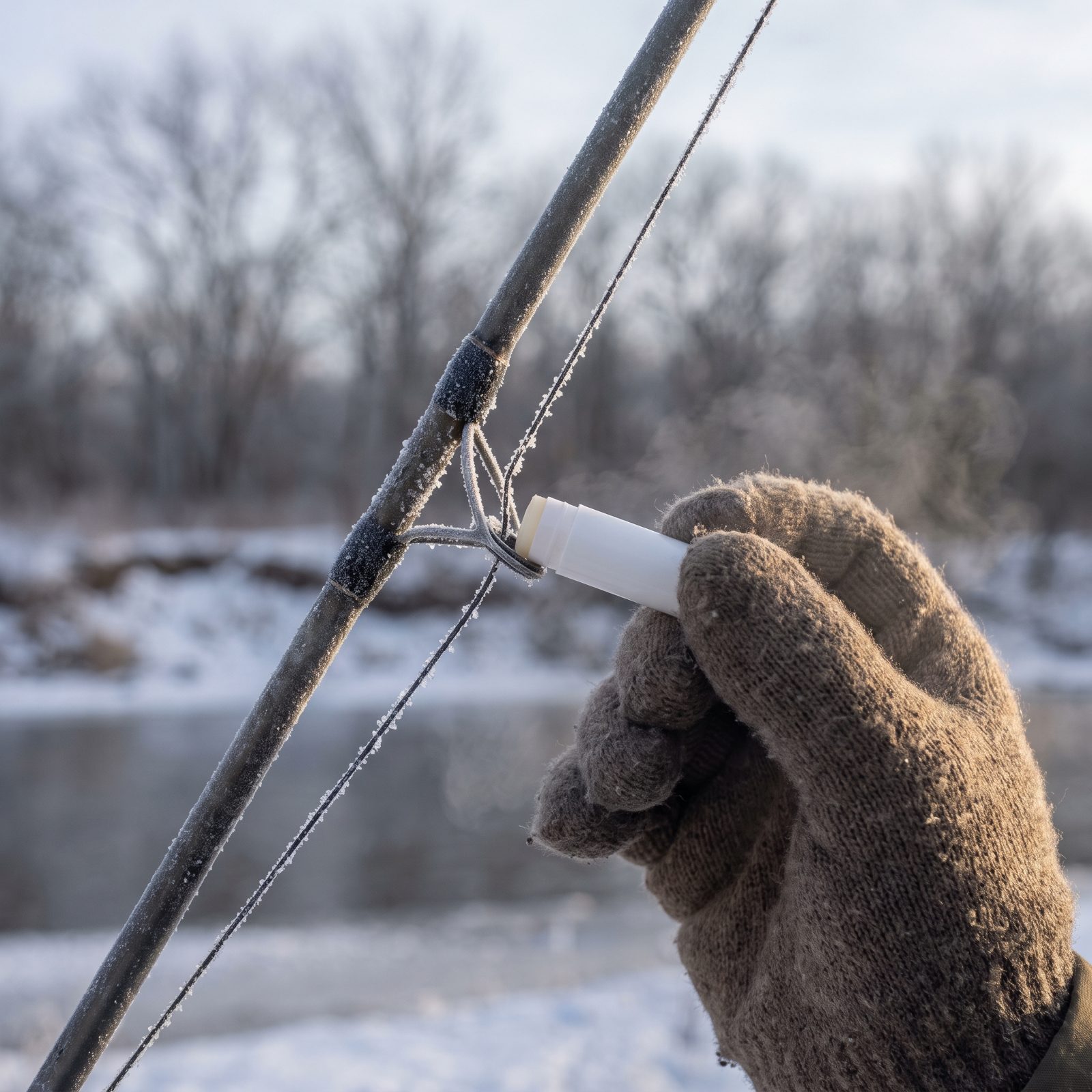 Coat Iced Rod Guides with Plain Lip Balm