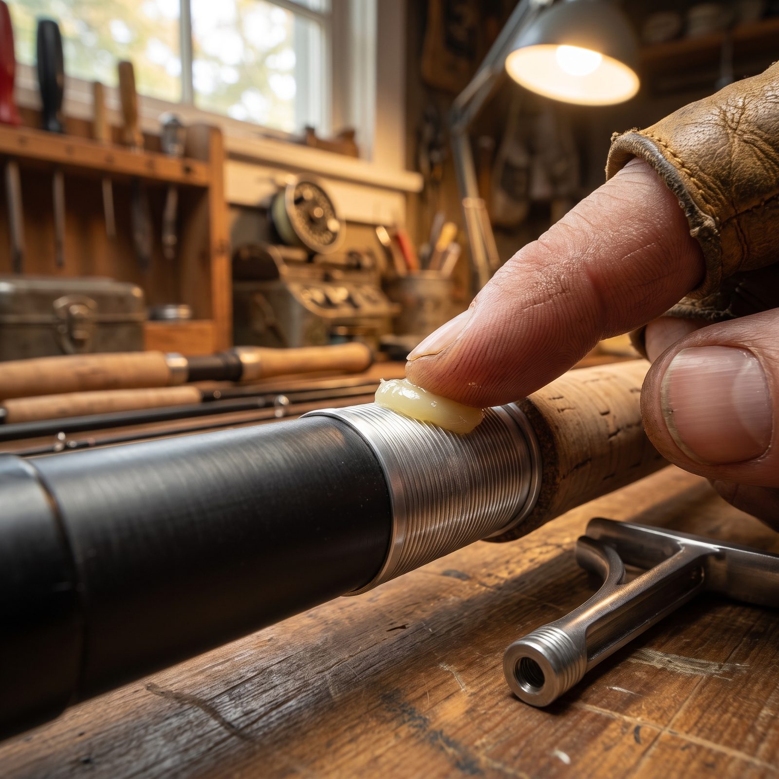 Coat Reel-Seat Threads Lightly With Lanolin to Prevent Seizing