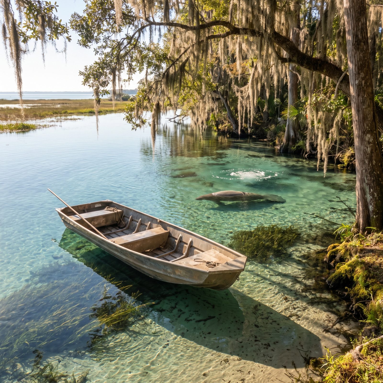Crystal River, Florida, Springs, Shallows, and Gulf Fishing