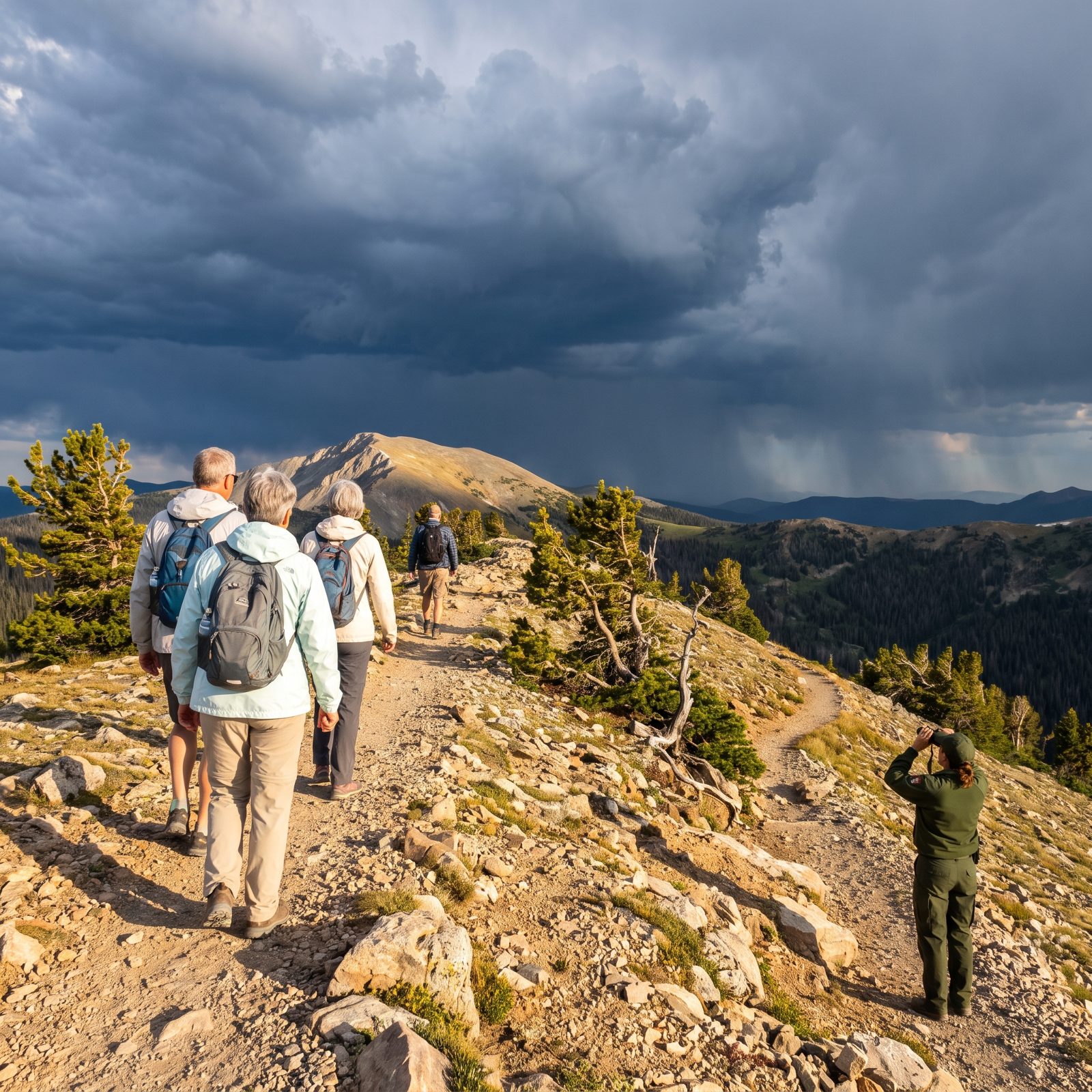 Dark Clouds Are Building Behind Visitors Who Never Look Up