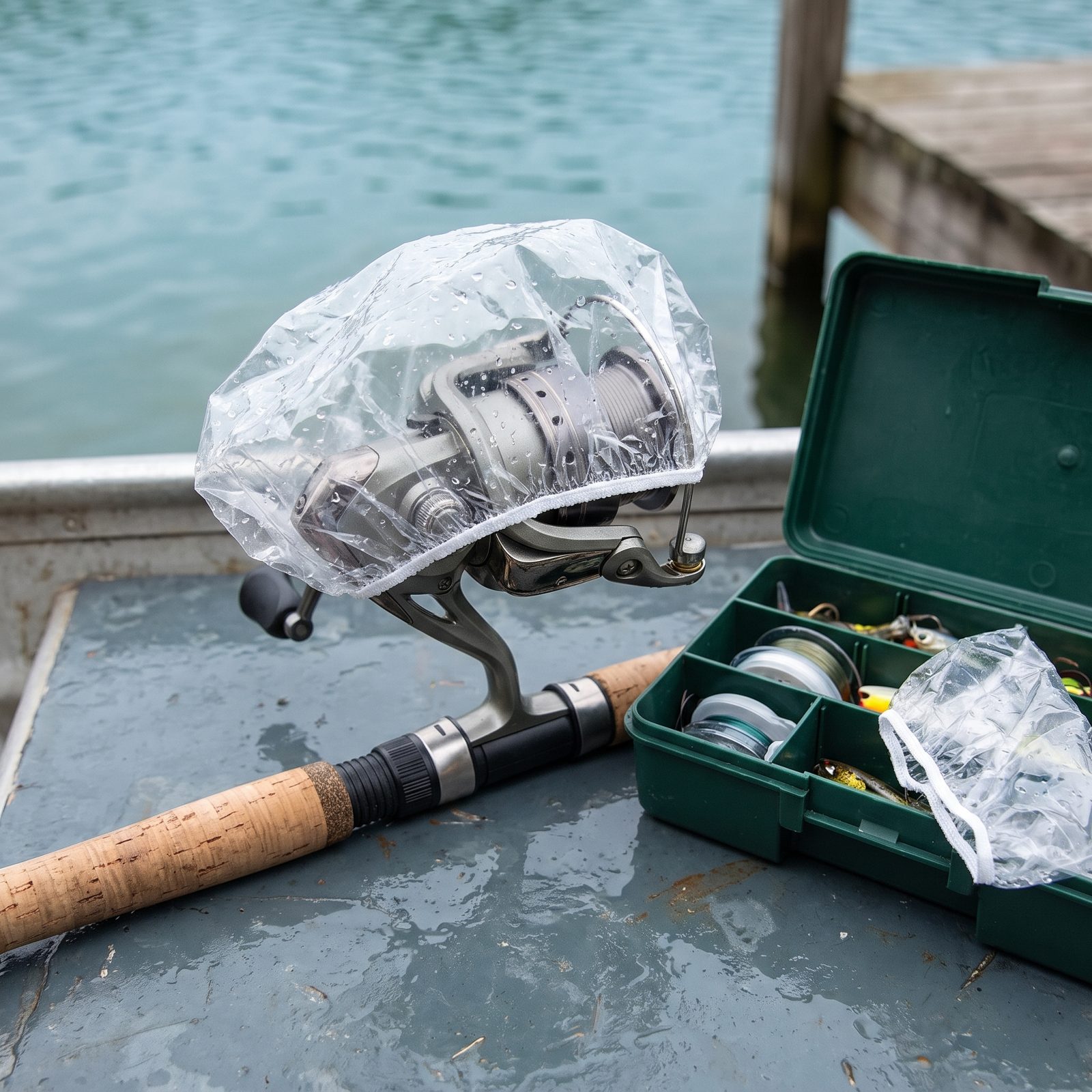 A Disposable Shower Cap for Shielding a Reel From Spray