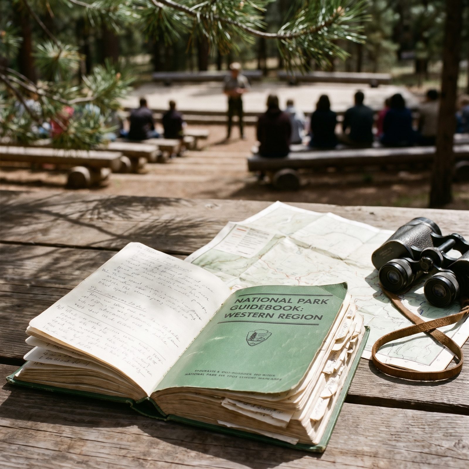 The Dog-Eared Guidebook and the Ranger's Evening Talk