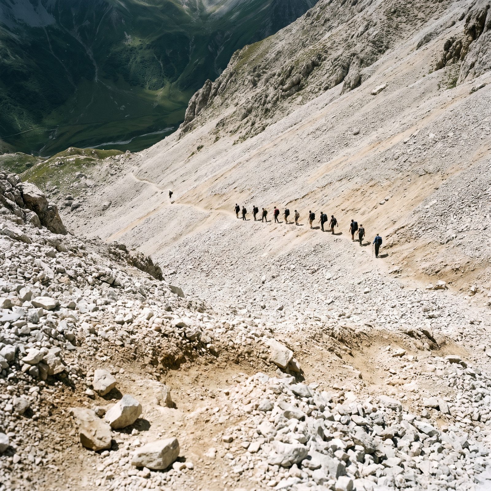 Everyone Ahead Keeps Walking, So You Follow Them