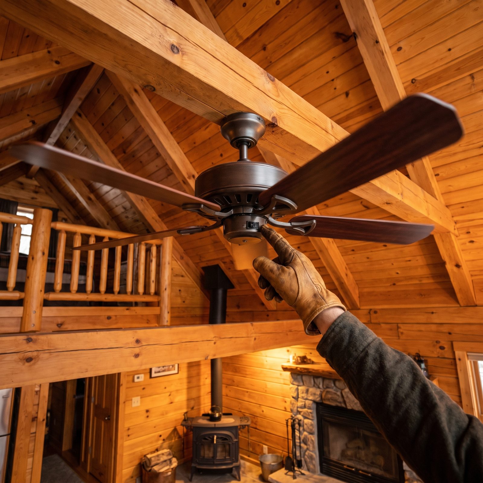 Flip the Ceiling Fan to Push Heat Back Down