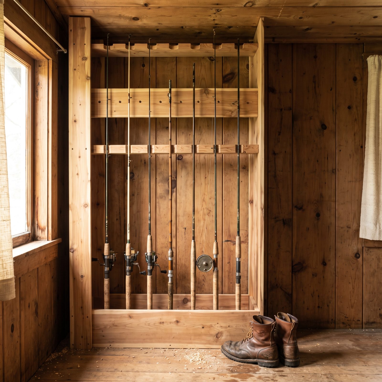 The Floor-to-Ceiling Cedar Rod Rack