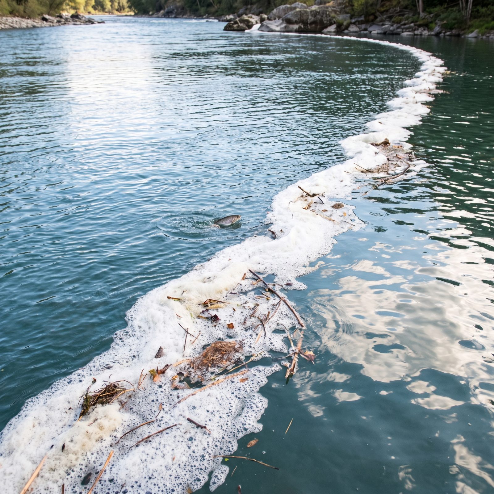 Follow Foam Lines Because They Collect Both Food and Feeding Fish