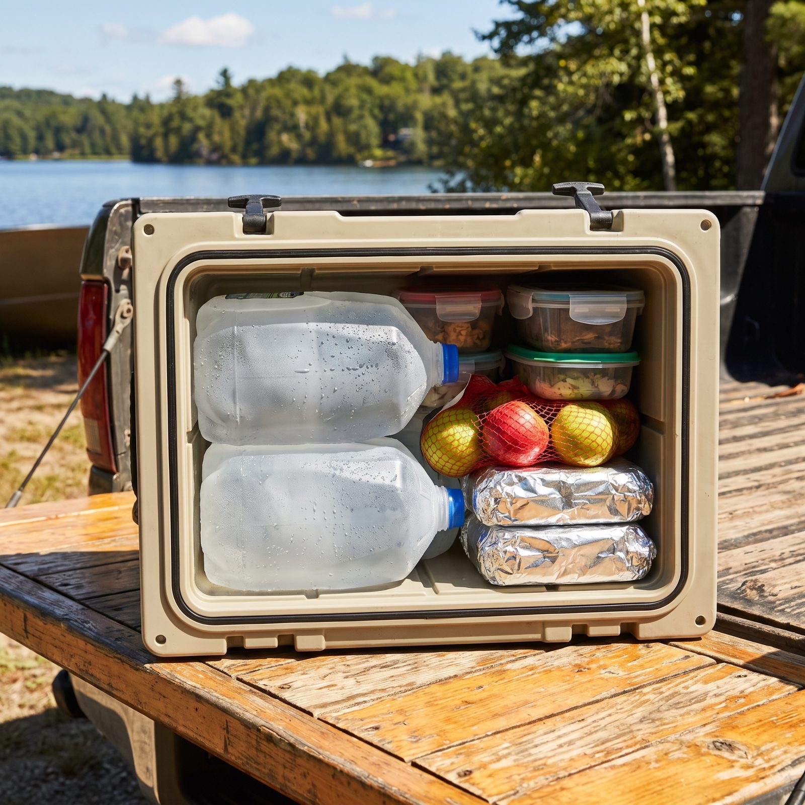 Freeze Water Jugs Instead of Using Loose Cooler Ice