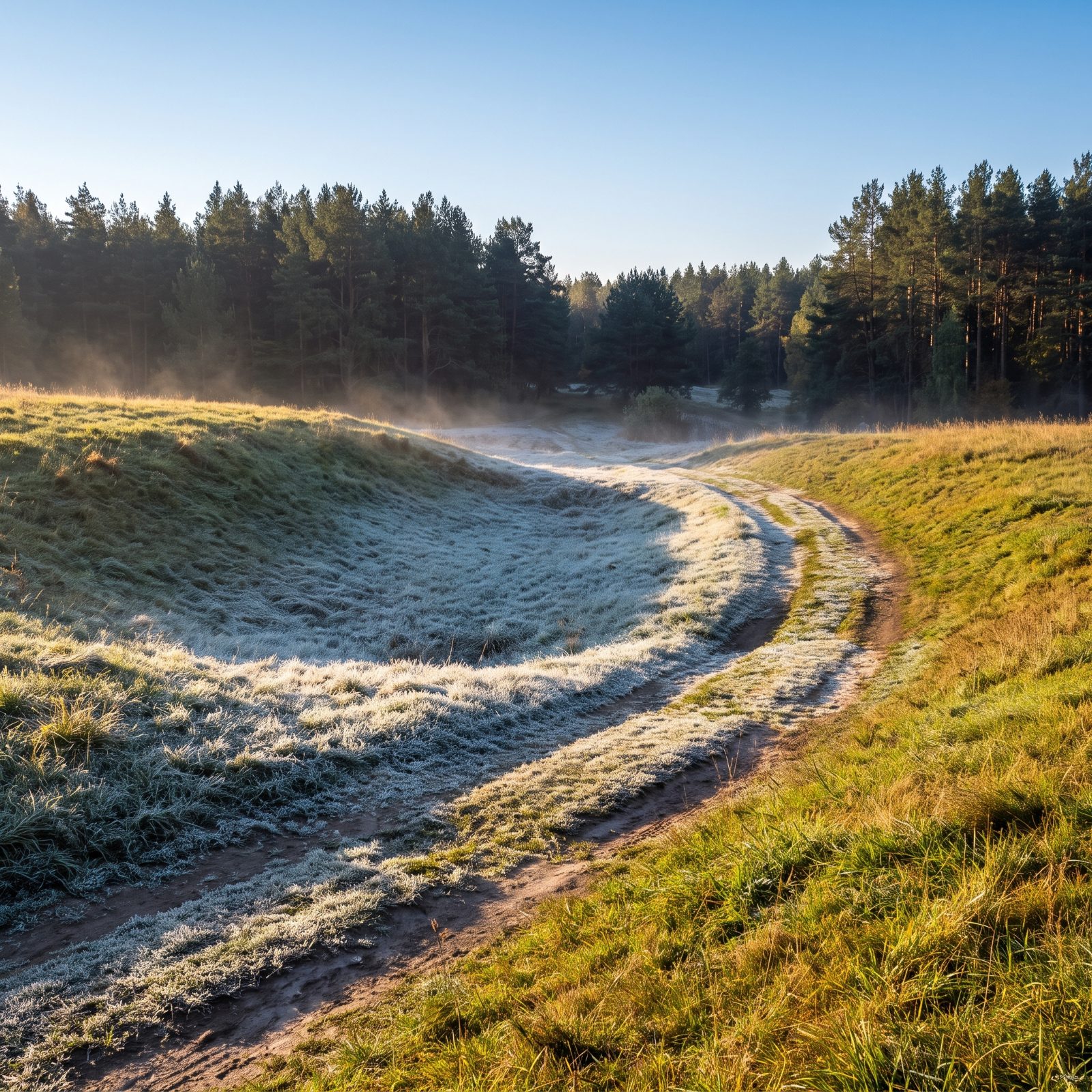 Frost Sitting in the Hollows First Marks Cold-Air Drainage Pockets
