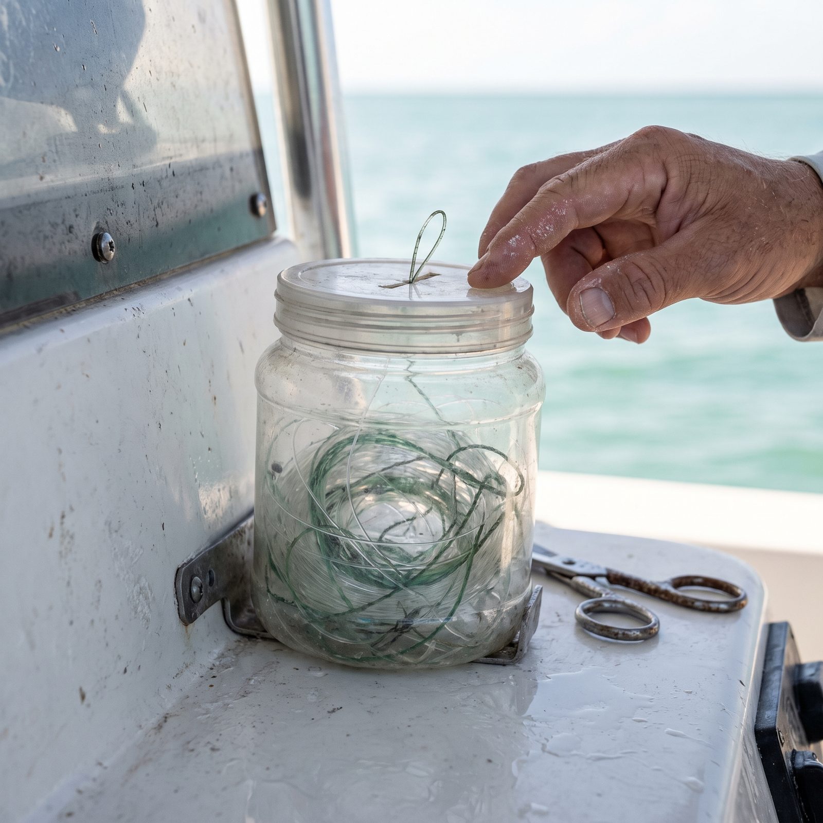 Give Discarded Fishing Line Its Own Screw-Top Container