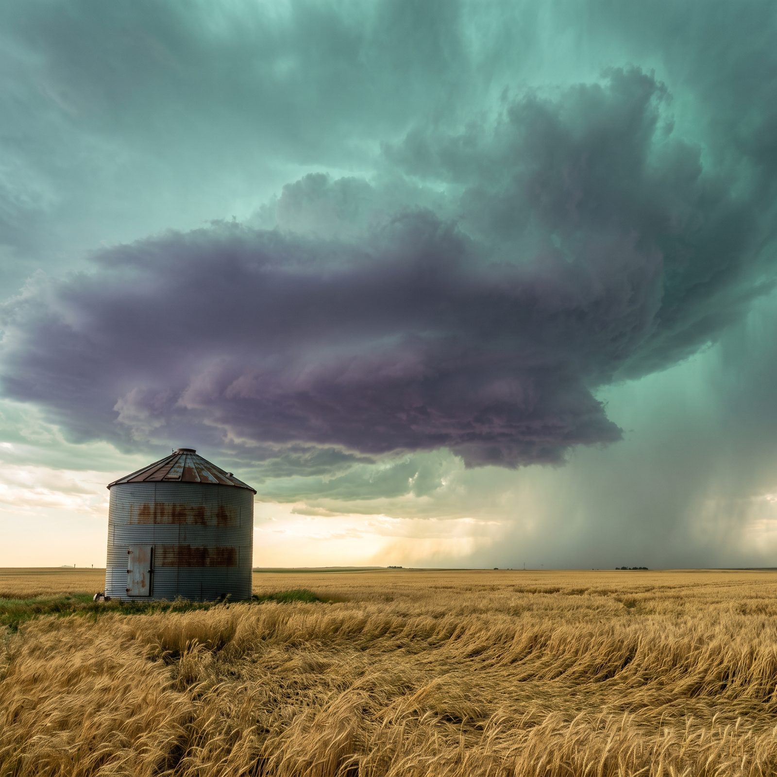 A Greenish Sky Beneath a Storm Can Accompany Heavy Rain and Hail