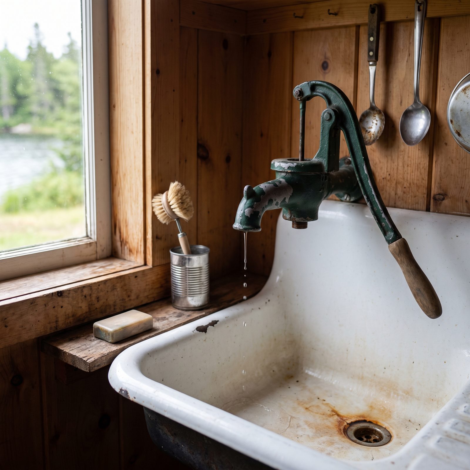 The Hand-Pumped Kitchen Sink