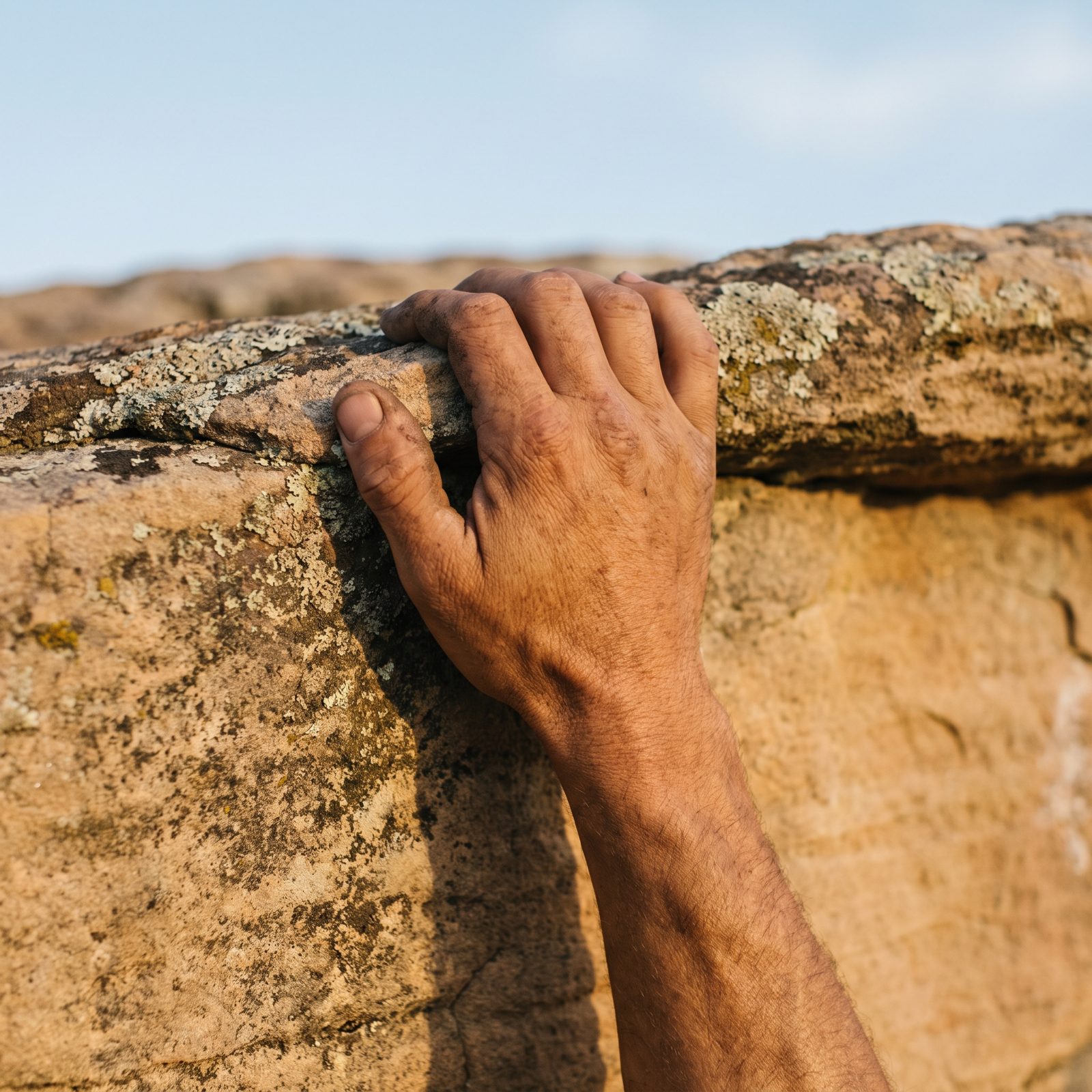 Hands Never Reach Onto an Unseen Ledge