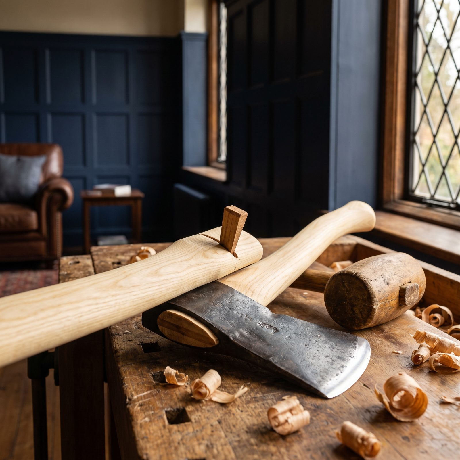 Hanging a New Wooden Handle on an Axe Head