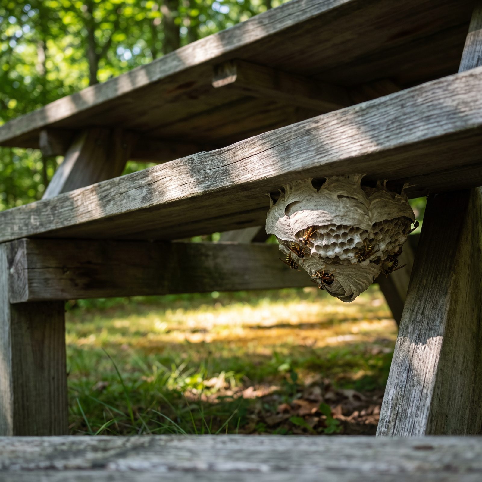 Inspect the Underside of a Picnic Table Before Sitting