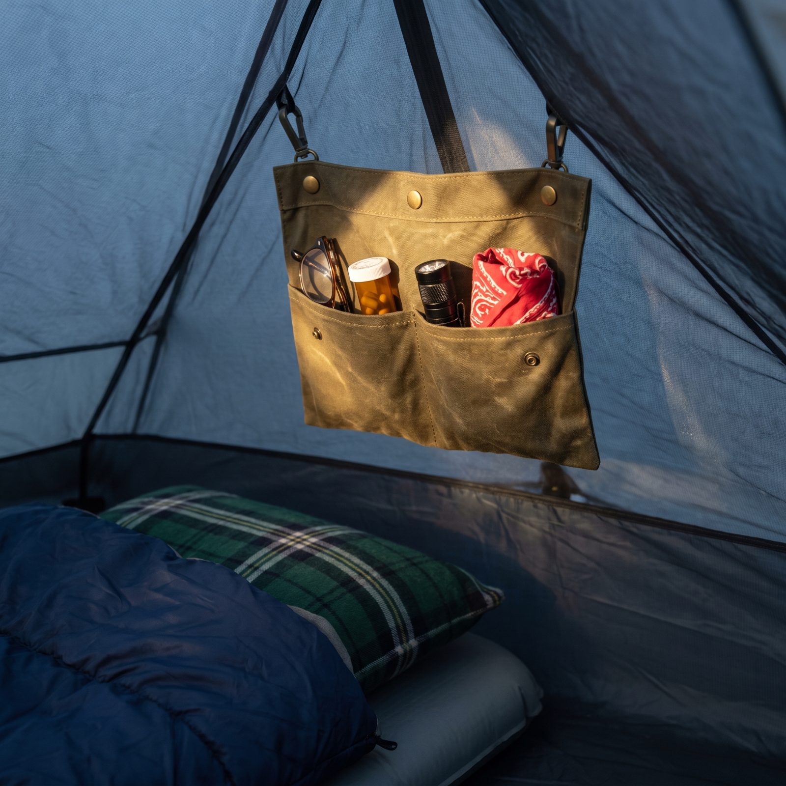 Keep Glasses, Medicine and a Flashlight in One Bedside Pouch