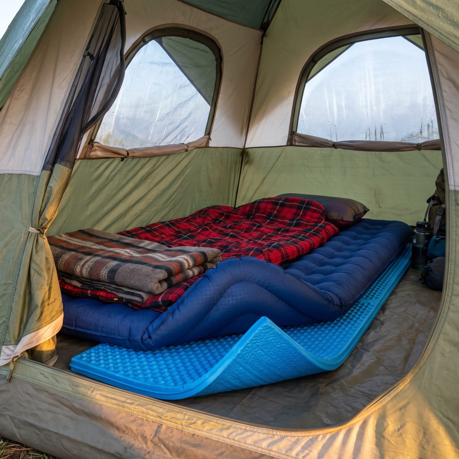 Layer a Closed-Cell Foam Pad Under an Inflatable Mattress