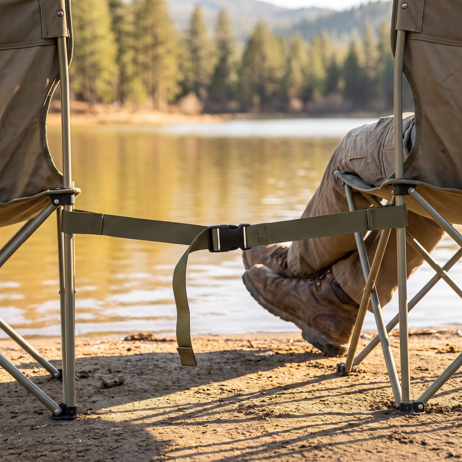 Loop a Spare Strap Under Your Chair for a Hanging Footrest