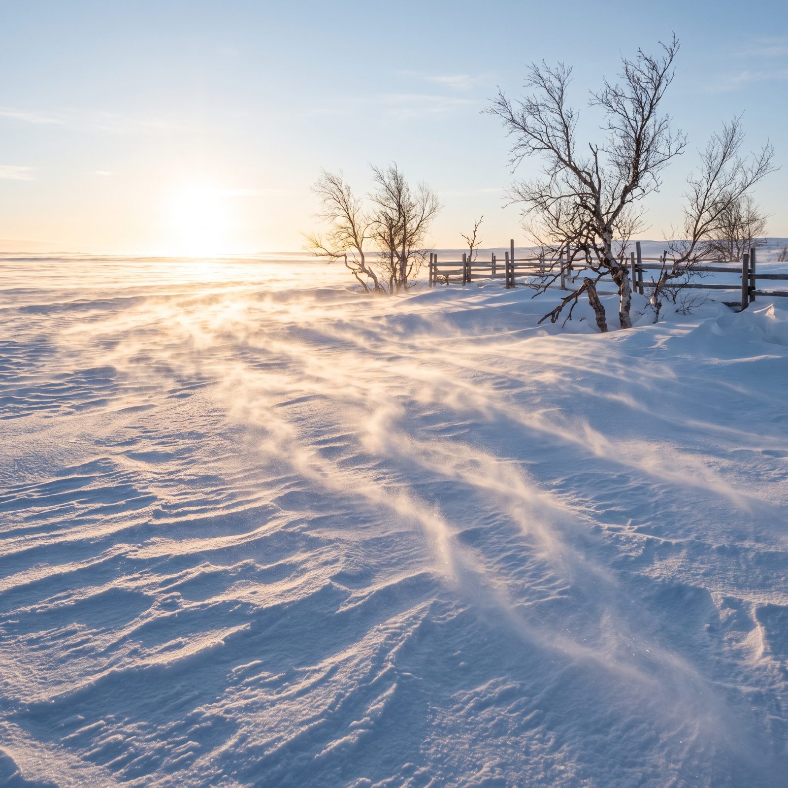Low Snakes of Blowing Snow Expose Strong Wind at Ground Level