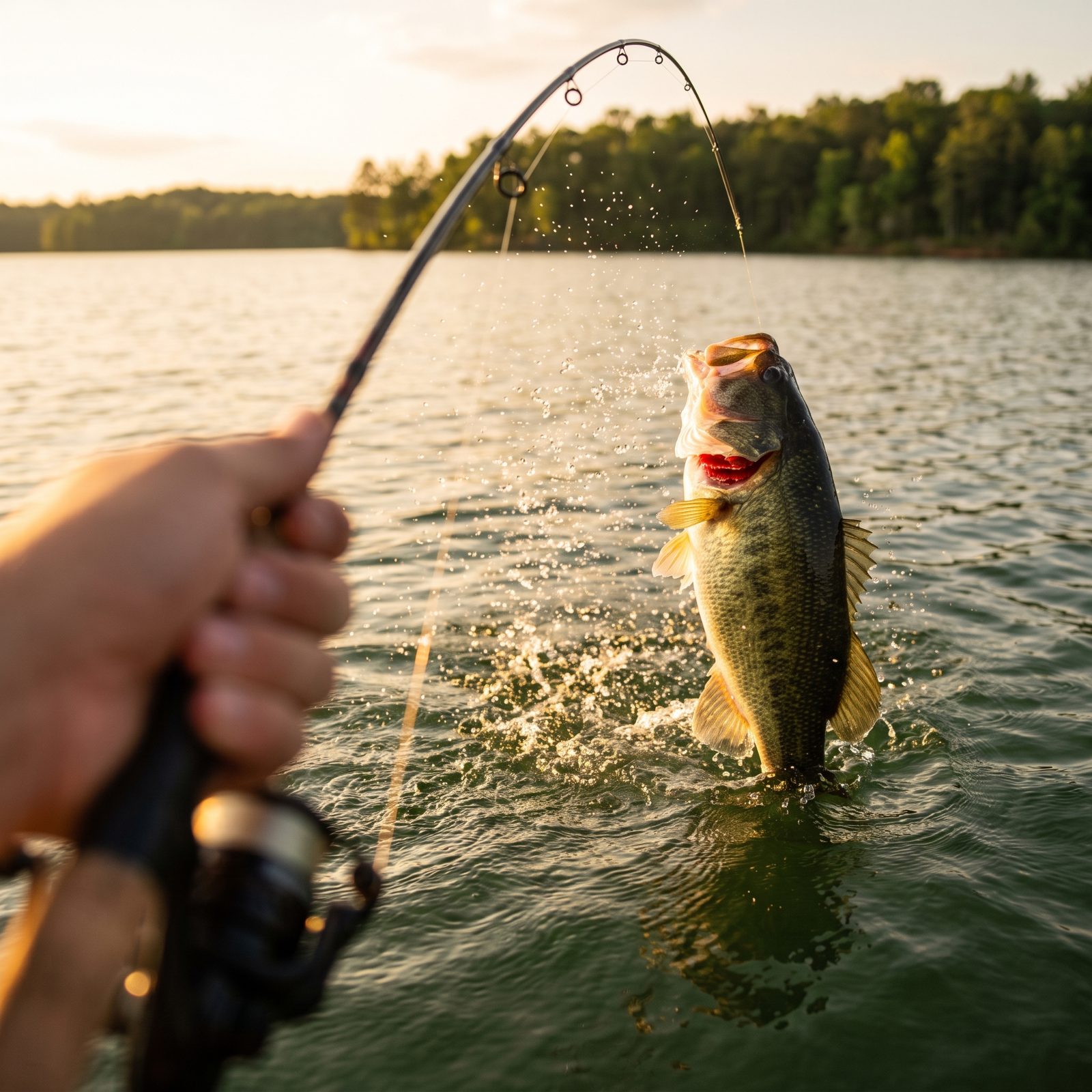 Lower the Rod Toward a Jumping Fish to Keep the Hook Seated