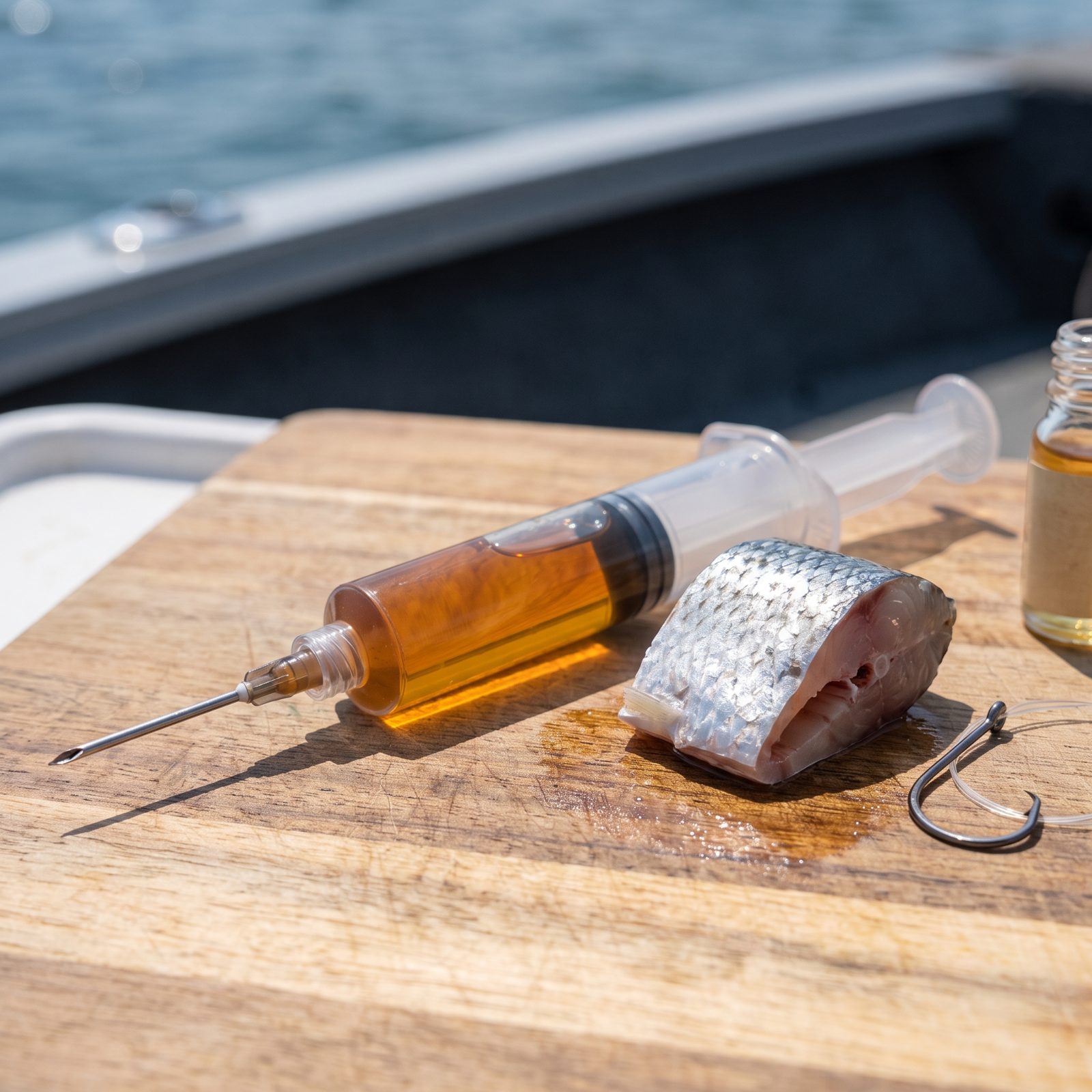 A Marinade Injector for Adding Scent Inside Dead Baits