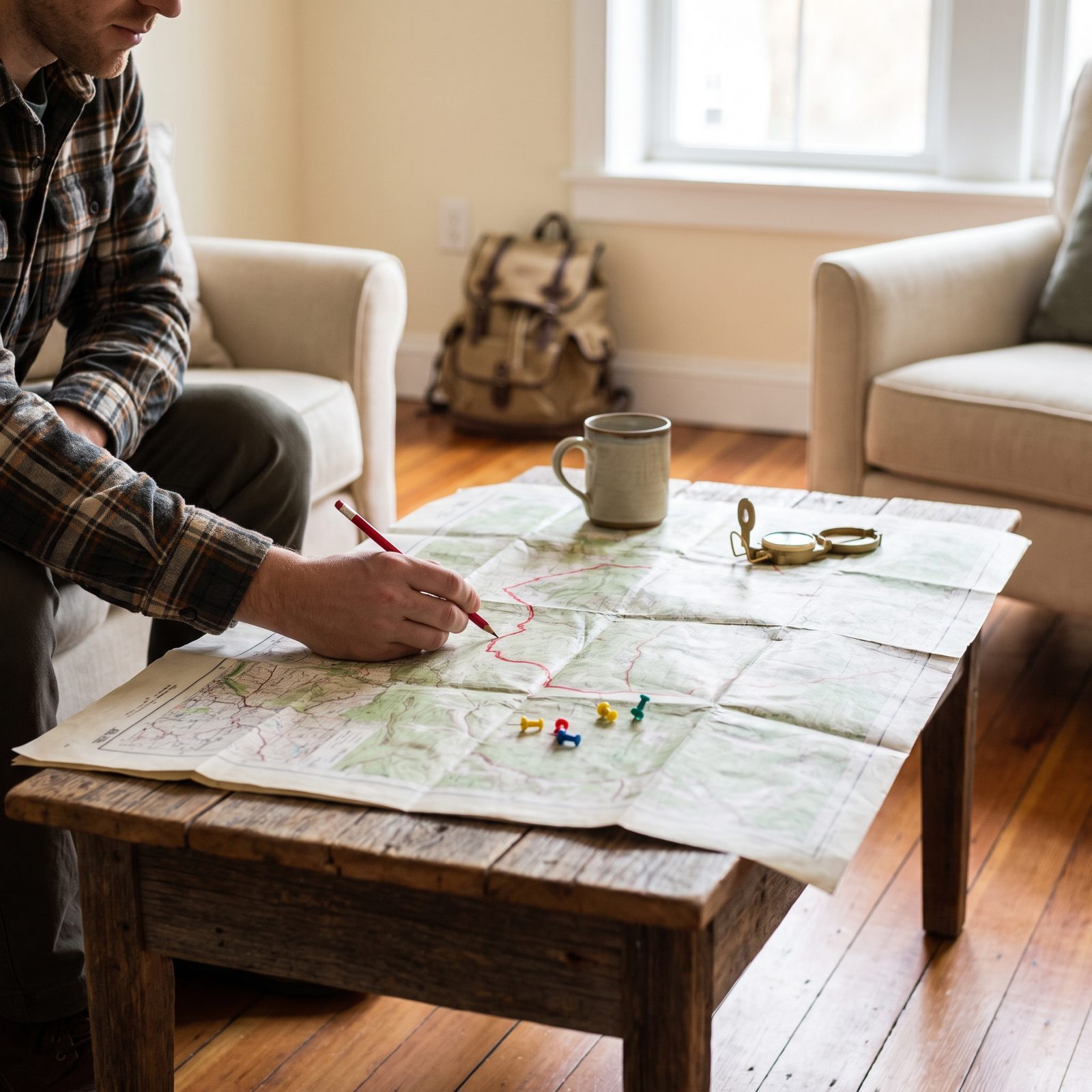 Mark Each Day's Route on a Paper Map