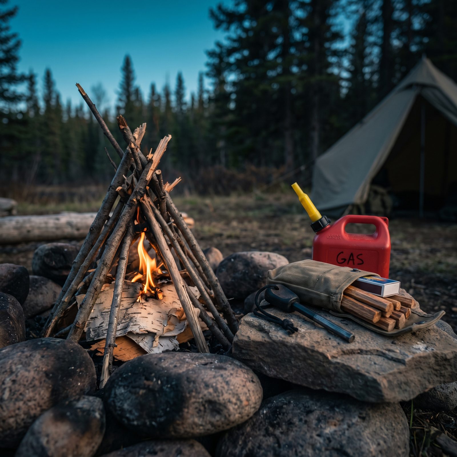 Myth: Gasoline Is a Sensible Way to Start a Campfire