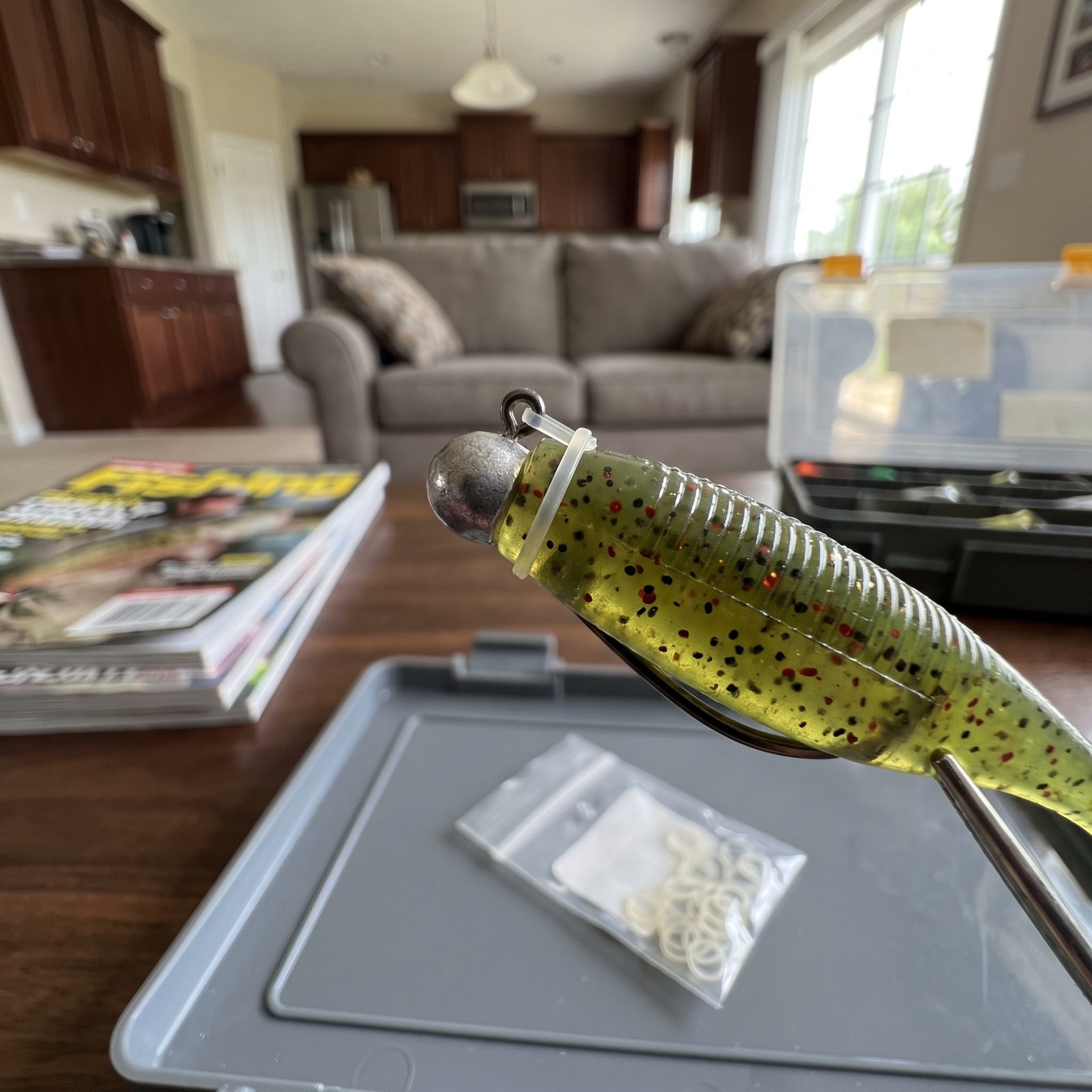 Orthodontic Elastics for Holding Soft Plastics in Place