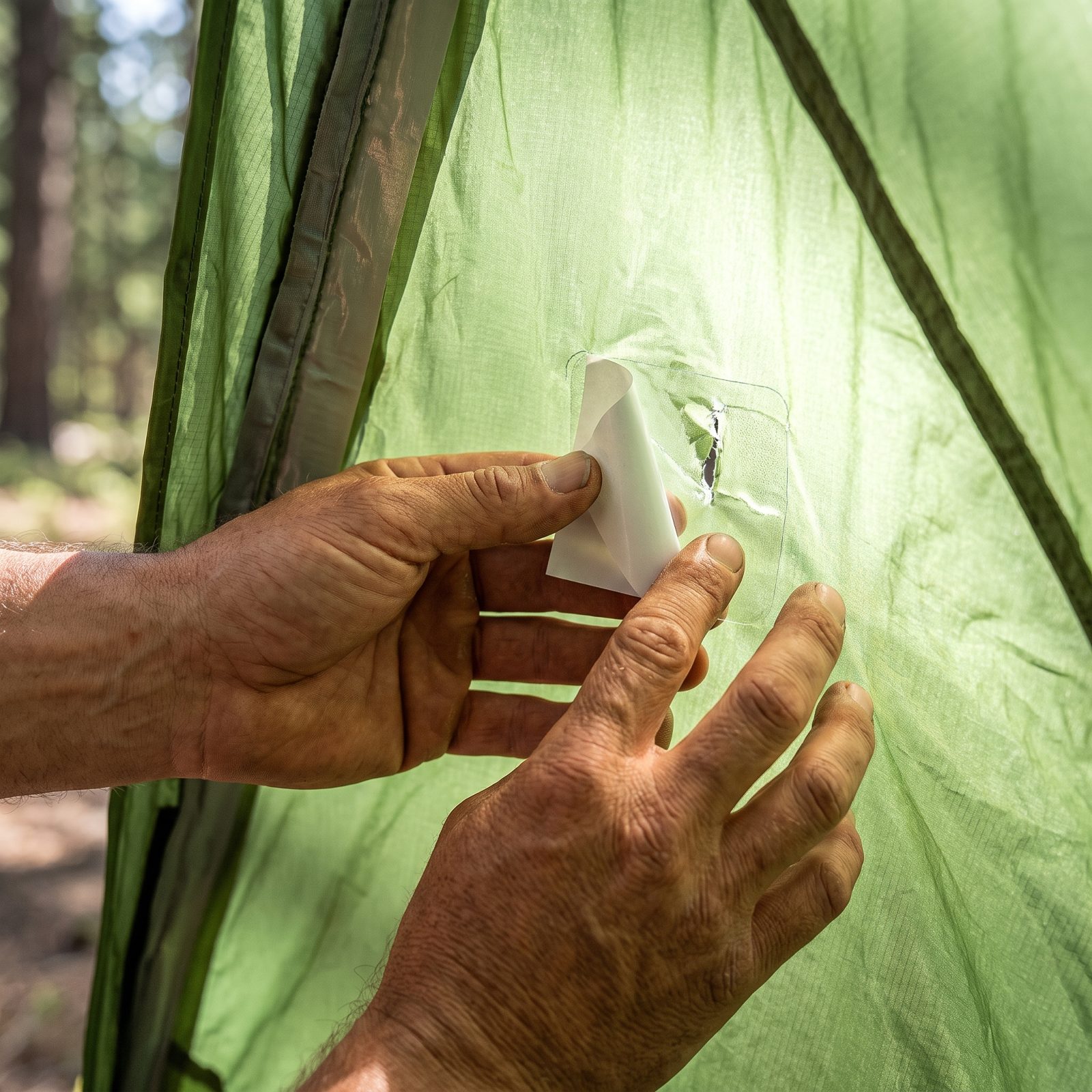 Peel-and-Stick Fabric Repair Tape, Patches Tents, Jackets, and Pads in the Field