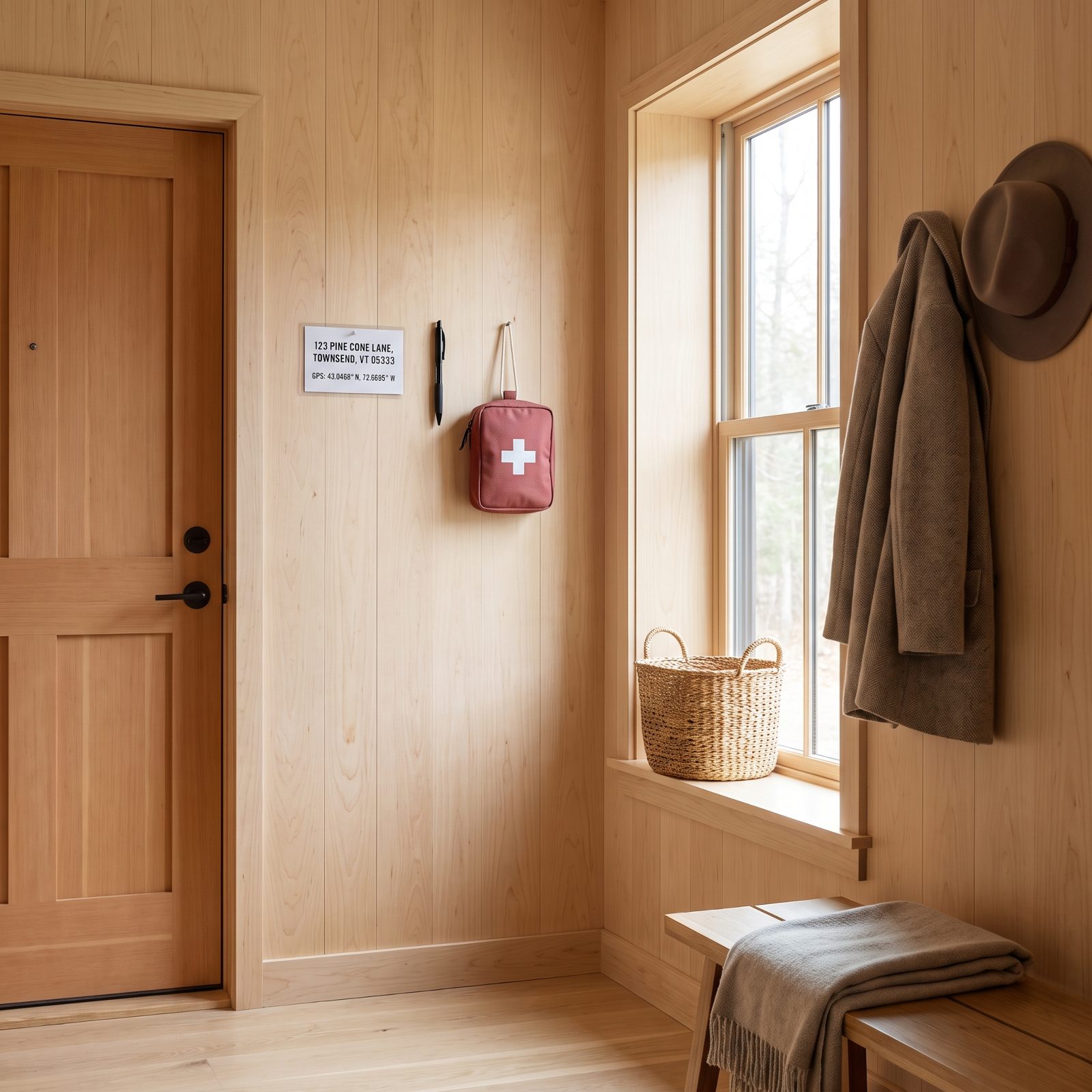 Post the Cabin's Exact Address by the Door