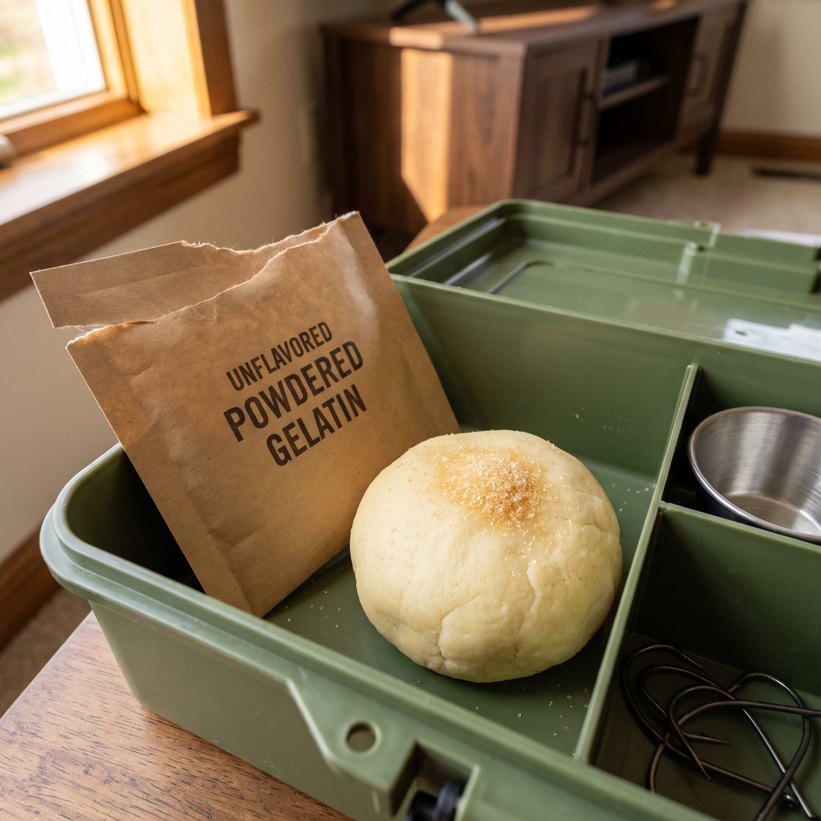 Powdered Gelatin for Firming Homemade Dough Bait