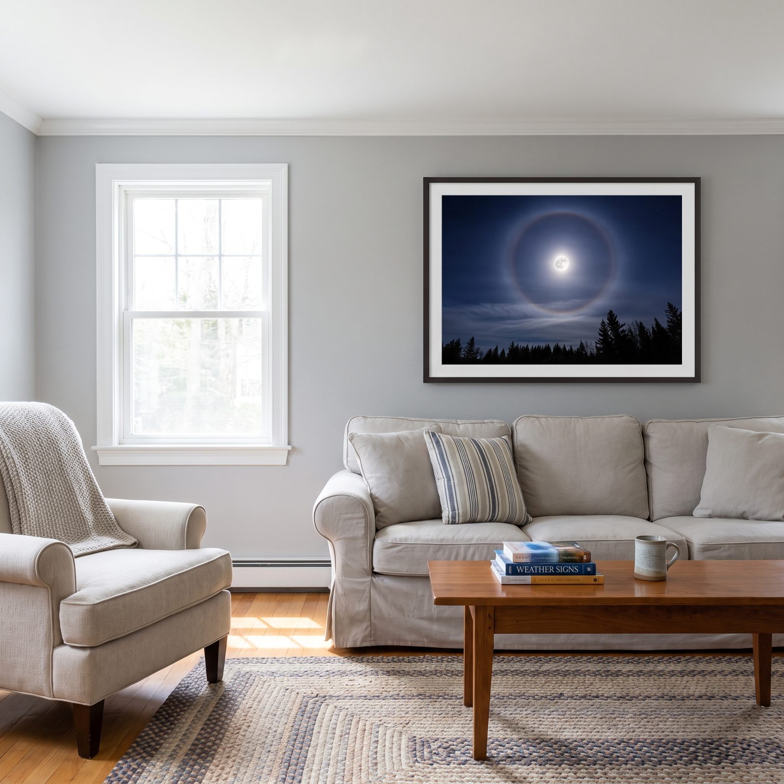 Reading a Halo Around the Moon as a Sign of an Approaching Front