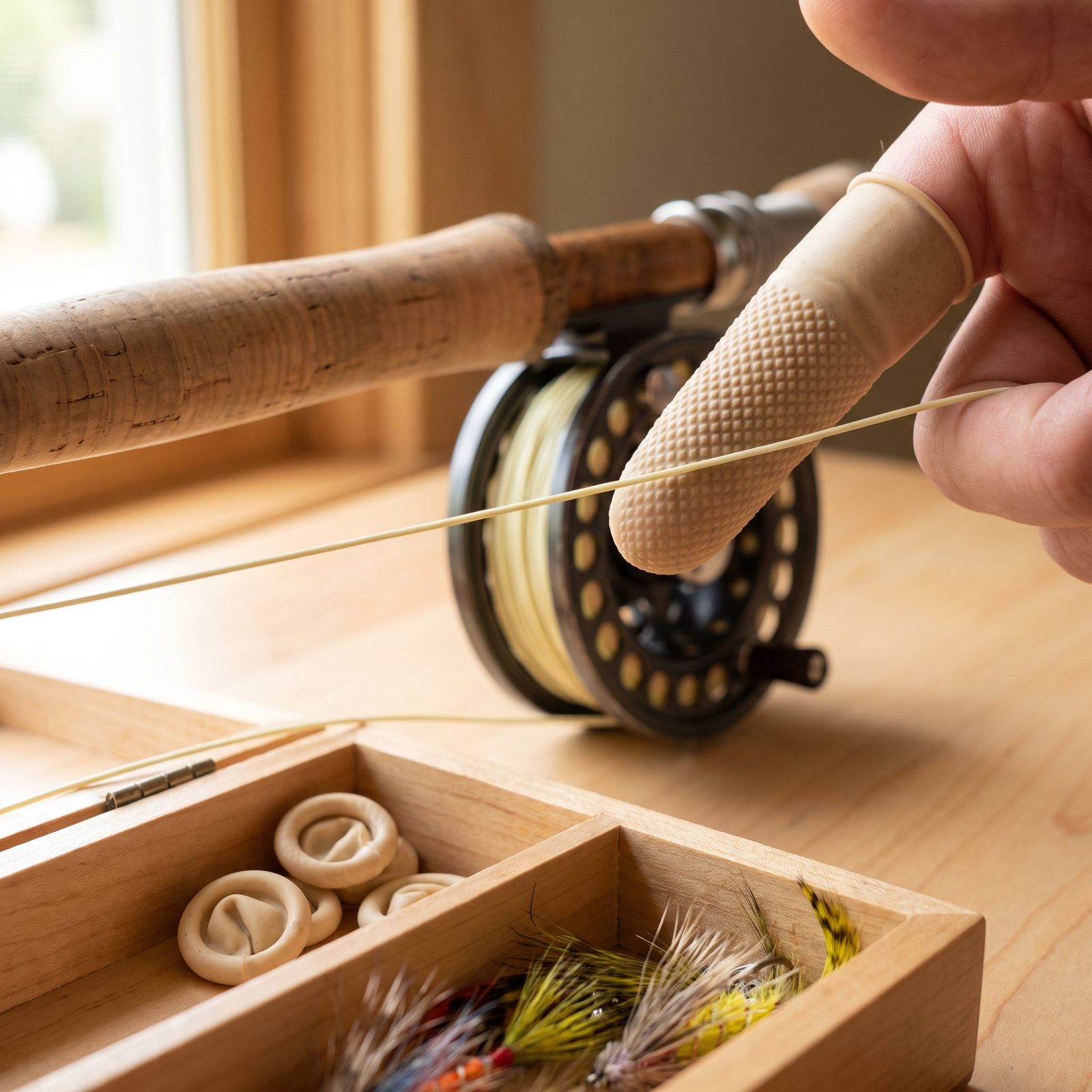 Rubber Finger Cots for Protecting Line-Stripping Fingers