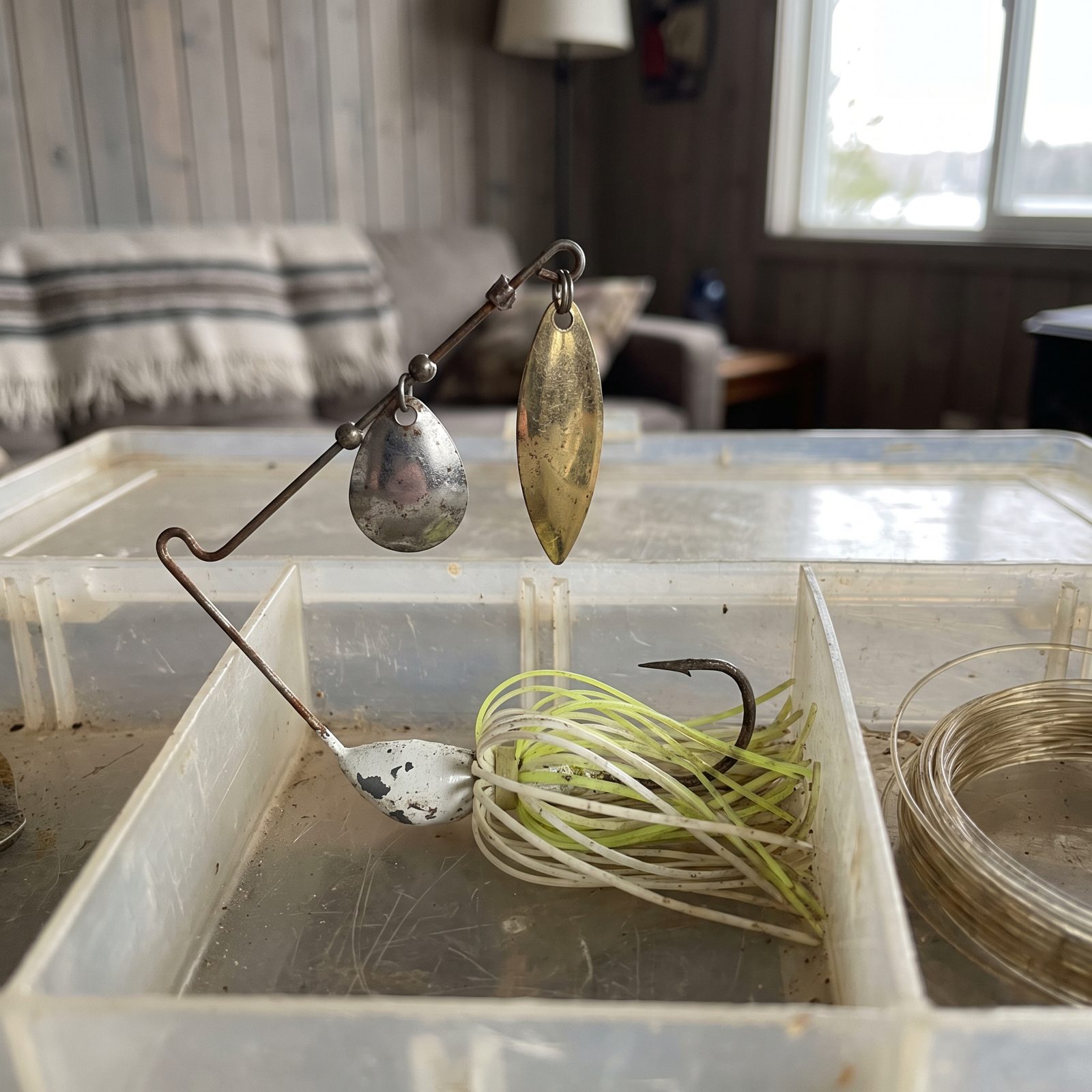 A Rubber-Skirted Safety-Pin Spinnerbait
