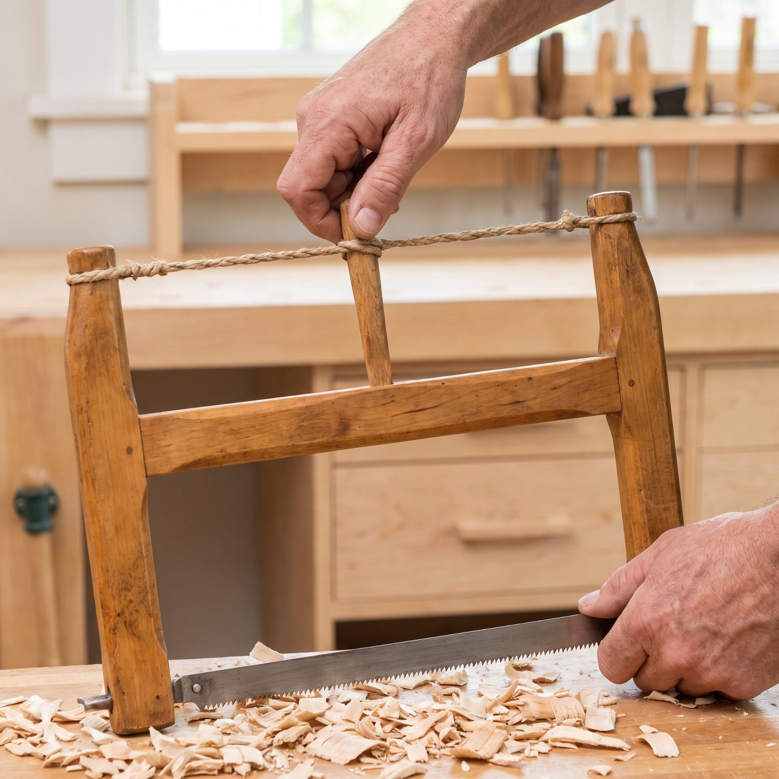 Setting the Right Tension on a Frame Bucksaw